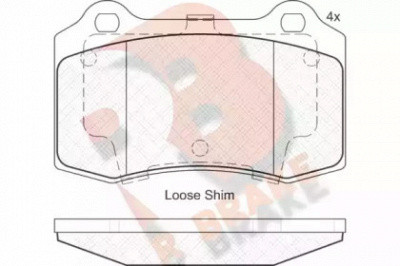 R BRAKE rb2117 -  Комплект тормозных колодок, дисковый тормоз